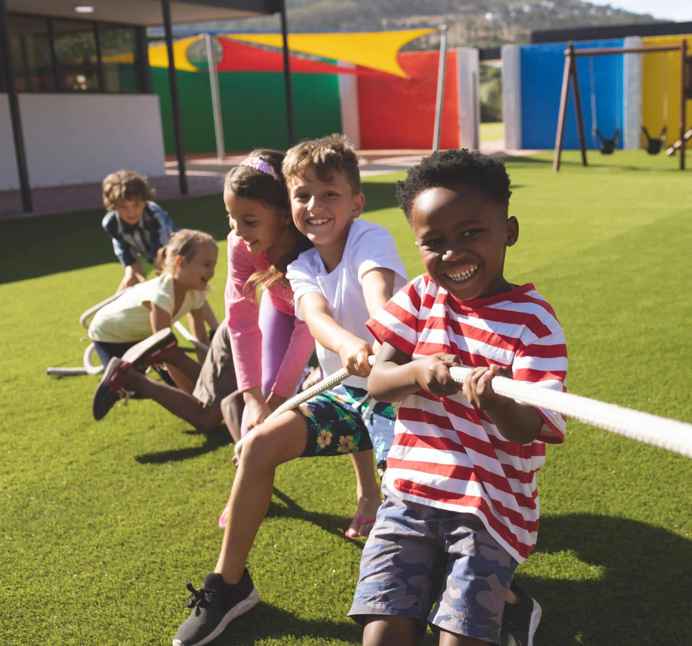 Children participating in activities